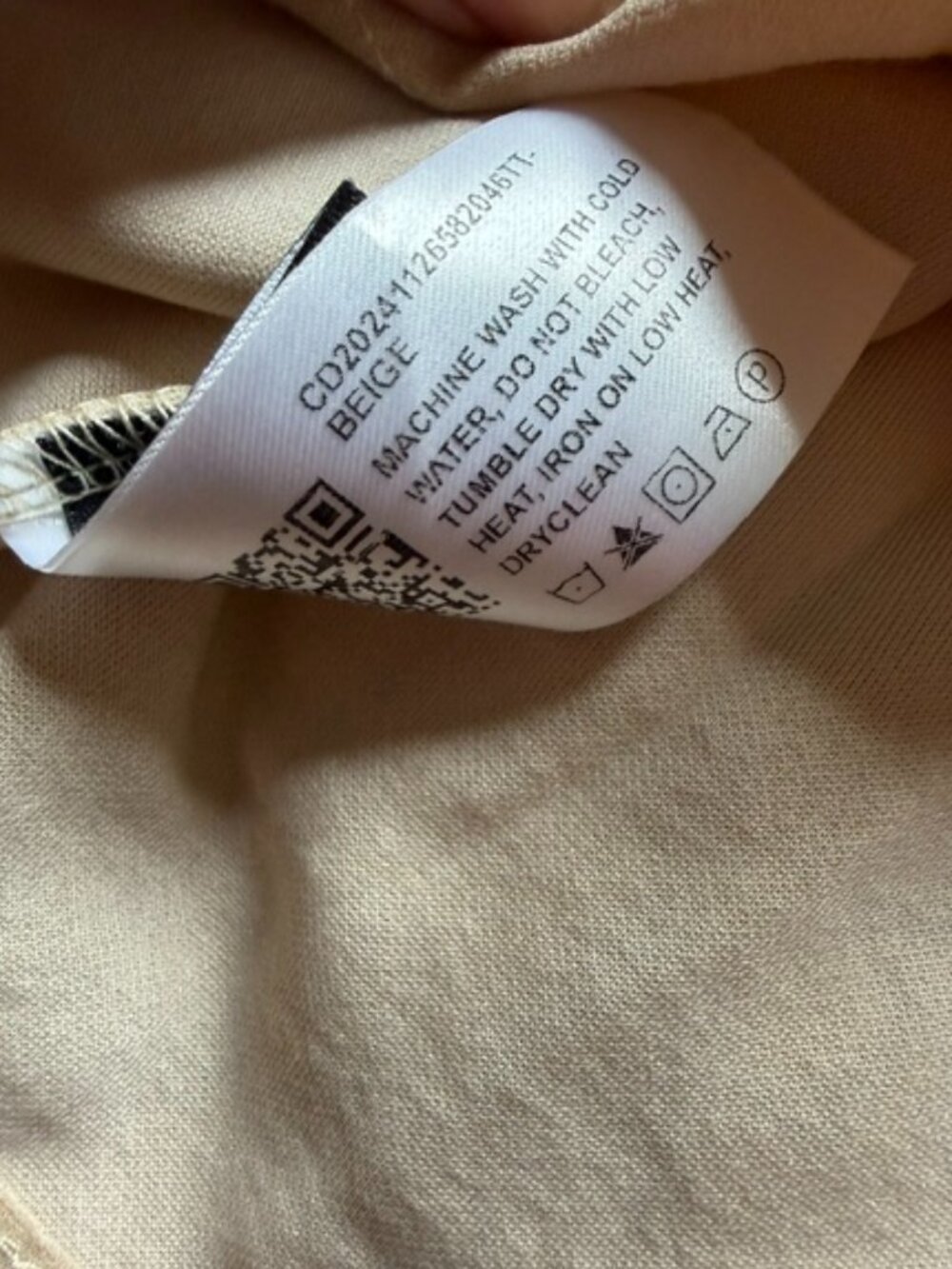 Cider Light Tan High Neck Top with Side Gathered Buckle- size XL - Picture 5 of 7